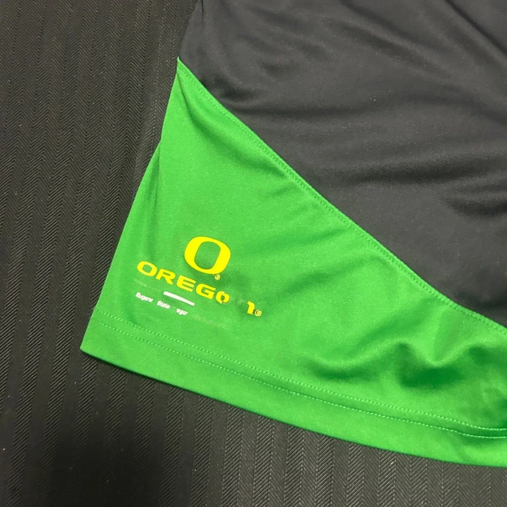 Nike Oregon Ducks Dri-FIT Athletic Shorts Mens Medium Black Green Colorblock